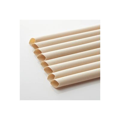 China Shakey 8mm*210mm Casual Biodegradable Bamboo Pointed Tip Straw w/wrapping for sale