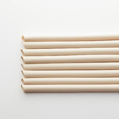 China Occasional Bamboo Sharp Tip 8mm Individually Wrapped 100% Composable Straw for sale