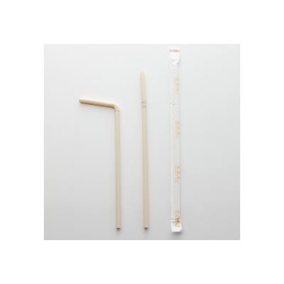 China Casual Home Compostable Biodegradable Bamboo Straw 6mm Straw Wrapping Bendable PLA Fiber Non for sale