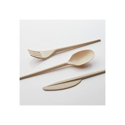 China Disposable Biodegradable Utensil Professional Bamboo Spoon Fork Knife 3 in 1 Cutlery Set for sale