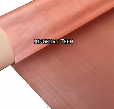 China 150 Maschen Kupferdrahtmaschen Öffnung 0,09-0,10 mm Plain Weave Rot Farbe zu verkaufen