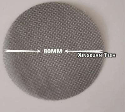 China 80mm Dia 50meshx0.23mm Wire Mesh Filter Discs  For PP Material Production zu verkaufen