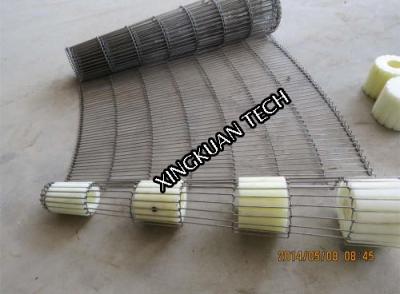 China Vlak Flex Belt Conveyor Belt Wire-Netwerk 90 Graad 180 Graadhoeken Gebogen Ladder Te koop