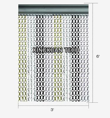 Cina Rivestimento decorativo della polvere del divisore della divisione dei drappi di Mesh Curtain Chain Link Coil del metallo in vendita