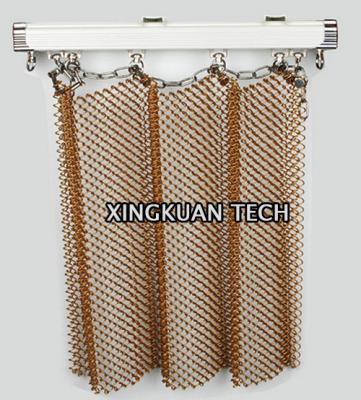 China Bunter dekorativer Mesh Curtain, Öffnung des Metallspulen-Drapierungs-4mm 6mm 8mm zu verkaufen