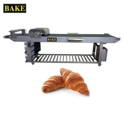 China Snack Factory Croissant Roller Machine Croissant Dough Recipe Dough Cutter And Roller for sale