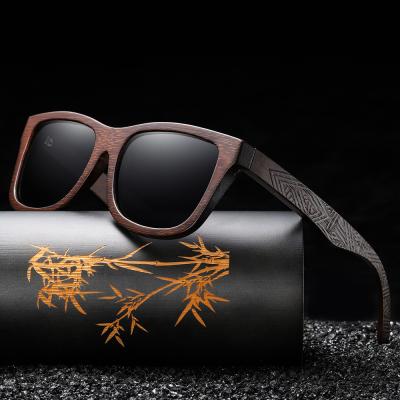 China 2021 Fashion Sunglasses Women Wooden Bamboo Sunglasses Brand New Design Custom Engraved Bamboo Sunglasses Men's UV400 Sun Glass for sale