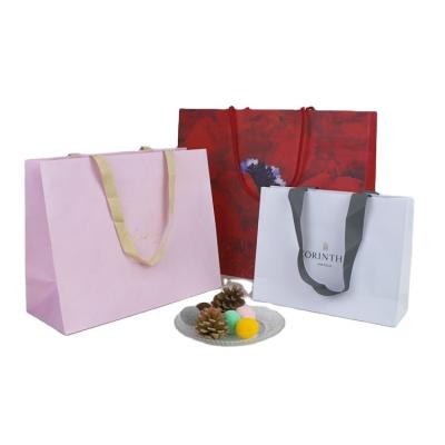 China Eco Friendly Wholesale Custom Logo Brown Kraft Paper Shopping Bag Recyclable for sale