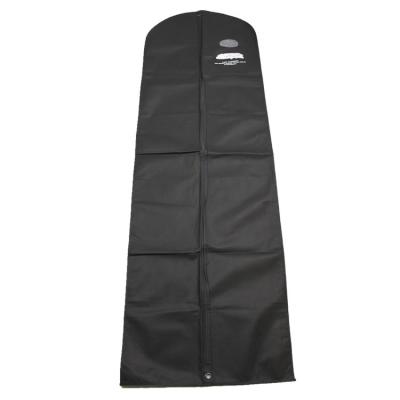 China Non-personalized Eco-friendly Custom Woven Fabric Wedding Dress Suit Cover Foldable Garment Bag for sale