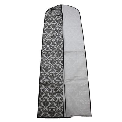 China Logo Printed Durable Long Dress Garment Bag Cover Suit Wedding Dress Bags Custom Storage Waterproof Eco-friendly Non-Dustproof Woven Fabric for sale