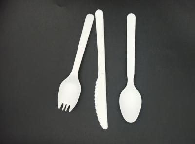 China Biodegradable PLA Cutlery Plastic Knife Fork Spoon Customized Size for sale