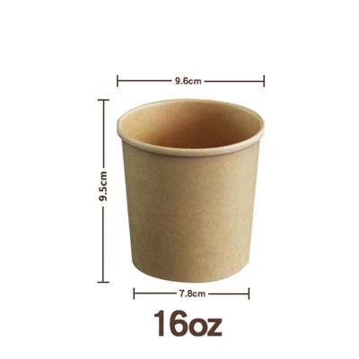 China Waterproof Heat Resistant 16oz  Paper Bowls And Lids For Branding for sale