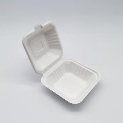 China 6Inch Hamburger Paper Box Paper Take Out Food Containers 152 * 152 * 76mm for sale