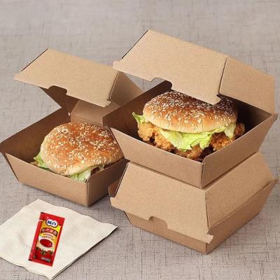 China 100% recycelte Walzflaschen-Food-Verpackungskiste Papier Hamburger-Kiste angepasste Form zu verkaufen