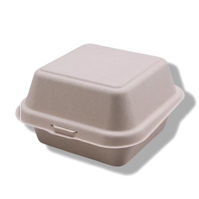 China Sustainable 6Inch Bagasse Burger Box for sale