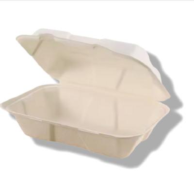 China Restaurante 600ml Pulp Food Container Compostable Takeaway Box For Food Packaging for sale