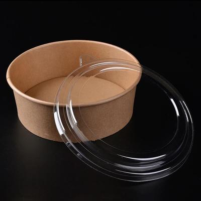 China Sturdy 1000ml Disposable Paper Salad Bowls Environmental Friendly for sale