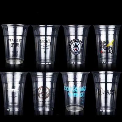 China Custom Logo Printed Clear Diameter Transparent Disposable Drink Cup with Lids for sale