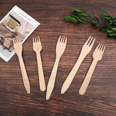 China 180MM Size Compostable Wooden Forks For Party And Restaurant for sale