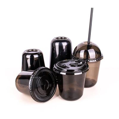 China 16 oz PLA vasos desechables de plástico negro personalizado cerveza Pong vasos aprobados por la FDA en venta