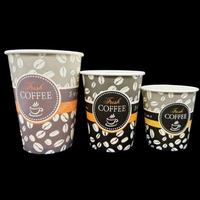 China 6oz 8oz 12oz Eco-Friendly Single Layer Paper Cup Water-Resistant and Non-Toxic for Hot and Cold Drinks for sale