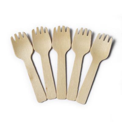 China 95mm 105mm 140mm Natural Disposable Bamboo Forks For Serving Ice Cream for sale