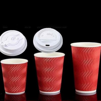 China Food-Safe Corrugated Paper Cup and Lid for Safe and Hygienic Consumption for sale