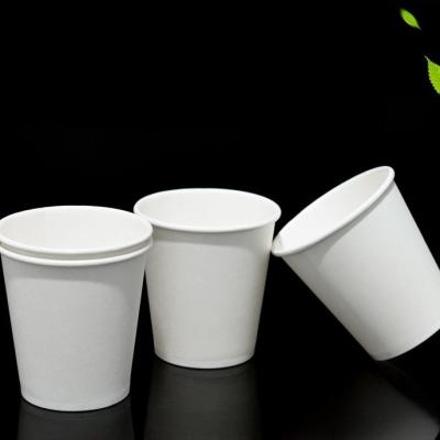 China 7oz  Single WallLogo-Ready Disposable Paper Coffee Cups With Lids for sale