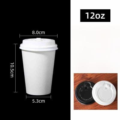 China China Groothandel Wegwerp koffiebeker 12oz Paper Cup Single Wall Paper Cup Beverage Takeaway Te koop