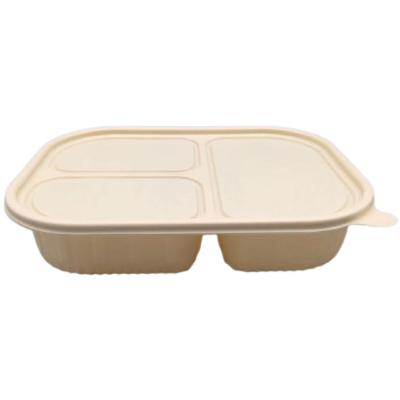 China Restaurant Clamshell Food Container Biodegradable Bento Box Heat Resistance for sale