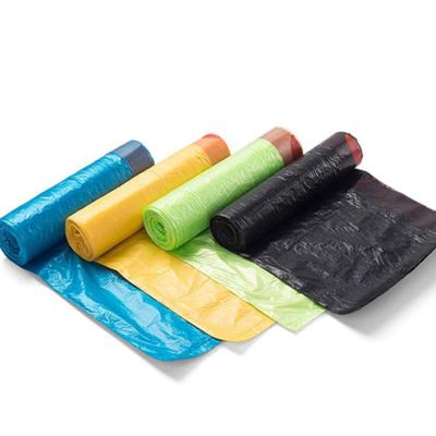 China Polythene Eco Friendly Plastic Garbage Bag Roll With Gravure Printing for sale