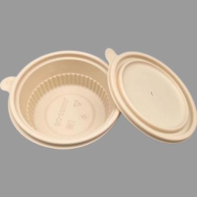 China 350ML Biodegradable Lunch Boxes With Lid  Cornstarch Food Containers Odorless for sale