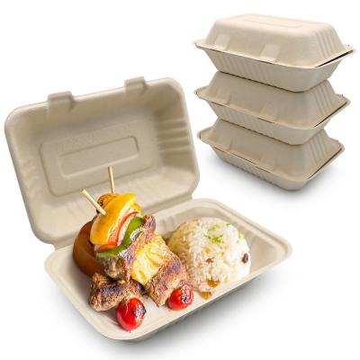 China 9 Inch Microwave Safe  Pulp Food Container Paper Pulp Containers for sale