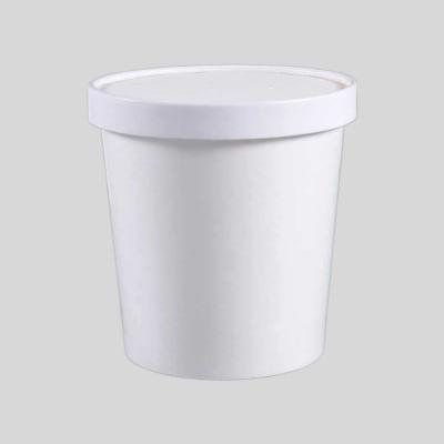 China 24 oz recipiente de alimentos de papel Eco Amigável Copos de sopa de papel para levar sem adição de Pfas Copos de sopa com tampa de papel à venda