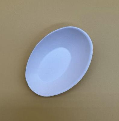 China Biodegradable Bagasse Pulp Paper Sugarcane Sauce Container Deep Pot Saucer Condiment Soy Dipping Bowls With Handle for sale