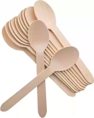 中国 Biodegradable Disposable Wooden Cutlery Set 100% Eco Friendly Compostable Wooden Food Spoon 販売のため