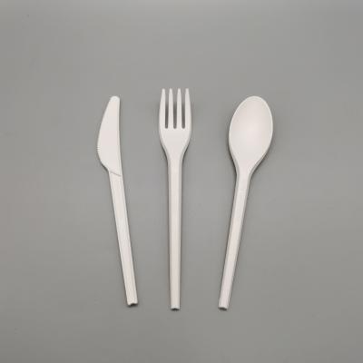 China Heatproof Biodegradable Eco-friendly Customizable Disposable PLA Knife Fork And Spoon for sale