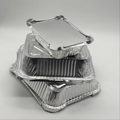 中国 Tin Box  Aluminum Foil Container Food Packaging Disposable Cooking Meal Take Away Tray With Lid 販売のため