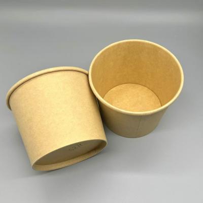 Cina Tazze di zuppa multi-dimensioni usa e getta Kraft Paper Bowl Contenitori di imballaggio alimentare con coperchio in vendita