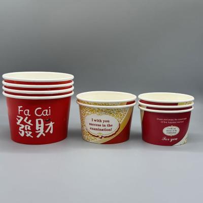 China Hot sale round ice cream bowl with PET dome lid factory price food grade ice cream cup for sale