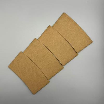 China Custom Cup Sleeve Hot Cup Customized Logo Corrugated Biodegradable Kraft Paper Coffee Cup Holder Sleeves for sale