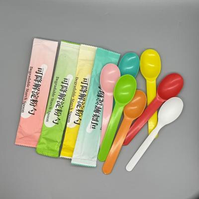 China Disposable PP Plastic Tiny Tasters Spoons Catering Spoons Plastic Tableware for sale