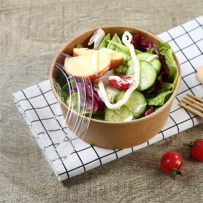 China Embalagem de fast food de salada de macarrão biodegradável cartão de salada Kraft descartável à venda