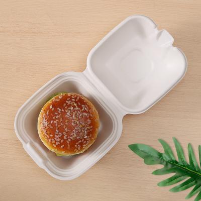 Chine Biodegradable Compostable Sugarcane Bagasse Pulp Sugar Cane Disposable Tableware Lunch Meal Box Takeaway Food Container à vendre