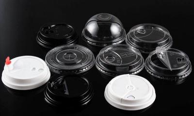 China In Stock Disposable Clear Pet Plastic Bubble Tea Cup Lids for sale