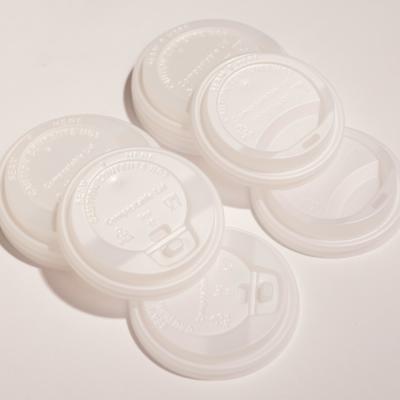 China Customizable Disposable PLA Plastic Cup Lid 6oz 8oz 12oz Cold / Hot Coffee Drinking Cup Lid en venta