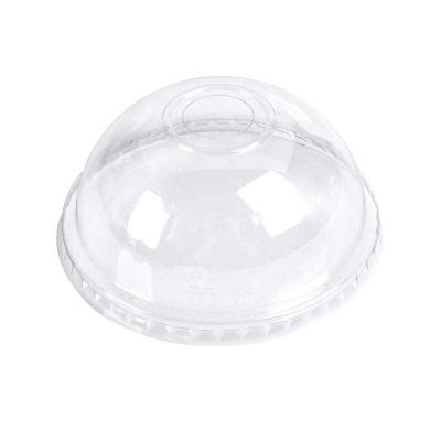 China Food Grade PET PLA Plastic Arch Dome Cup Lids Disposable Biodegradable Transparent For Ice Cream Smoothie Cup Lids en venta