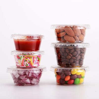 China PLA Biodegradable Clear Disposable Plastic Restaurant Sauce Cup Container With Lid Portion Cup en venta