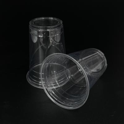 China Takeaway Disposable 8oz 9oz 10oz 12oz 16oz 20oz 24oz Branded Logo Custom Printed Clear Plastic PET Cups en venta