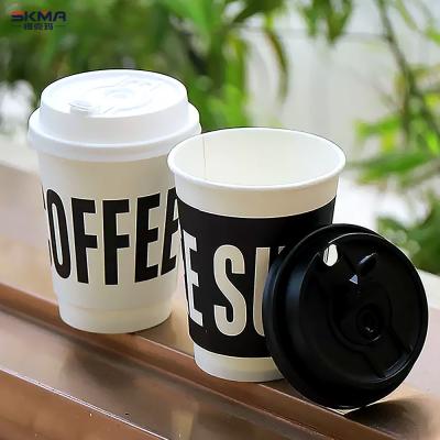 China Custom Logo Printed Double Wall Bio-Degradable Paper Cups for sale